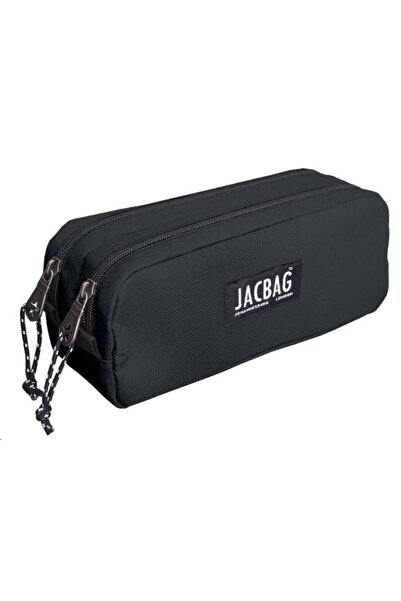 Jacbag Dual Pouch-İki Bölmeli Kalem Çantası Siyah Jac-08