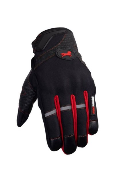 MOTOANL Motorcycle Glove Soft Tpu Protection Softgel Fabric Phone Touchable Motor Glove Black Red