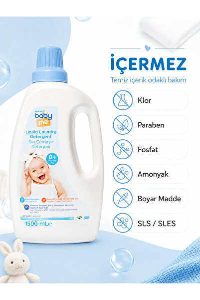Baby&Me Baby Me Sıvı Bebek Çamaşır Deterjanı 1500 ml