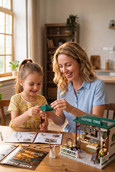 NoviHobby 3D Puzzle Ahşap Minyatür Maket Kiti DIY Kendin Yap Led Işıklandırma...