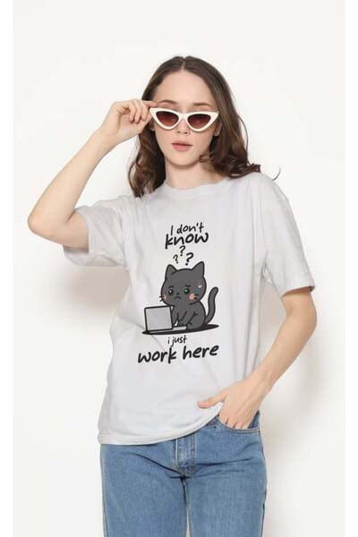 buzagi tasarım ürünleri Sarkastik Regular Fit Unisex White T-Shirt