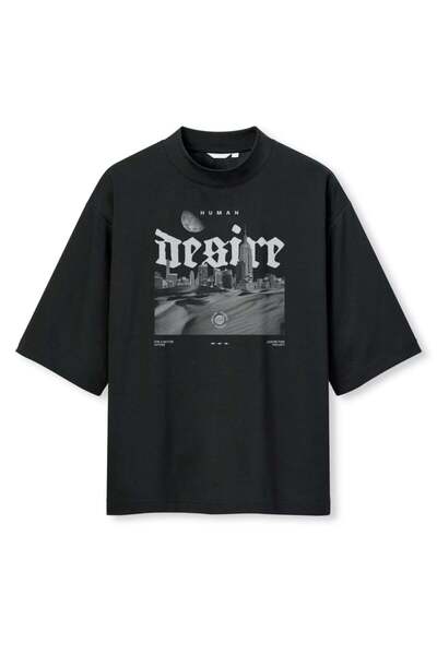 buzagi tasarım ürünleri Urban Streetwear Digital Print Oversize Black Unisex ...