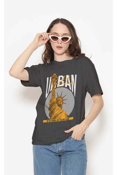 buzagi tasarım ürünleri Urban Streetwear Regular Fit Black Unisex T-Shirt