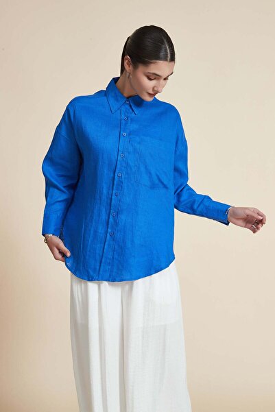 Yola Solid Long-Sleeve Shirt with Side Pocket