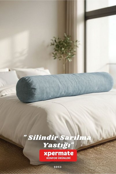 XPERMATE Hugging Pillow Leg Pillow Side Sleeping Sleeping Pillow Cylinder 150X20 cm Gray