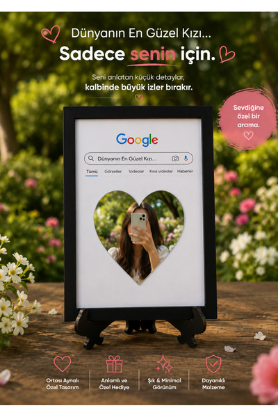 hot flowers Aynalı tablo Sevgili kız arkadaş hediye anlamlı hediye