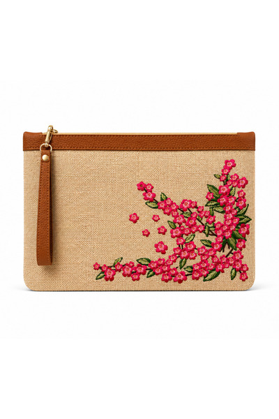 Garden Marine Pembe Sakura Clutch 32×22