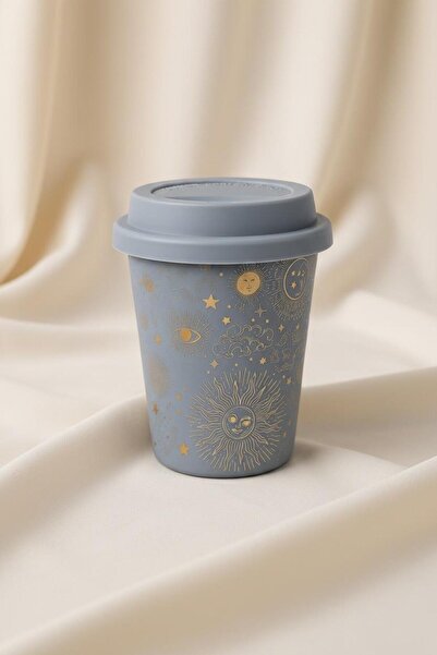 Bereketli Store Emsan Mug with Lid Coffee Cup Mars - Blue 300ml