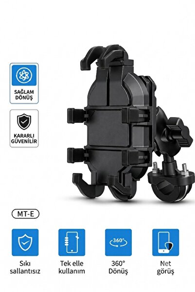 TEKNOHANE M226 Motosiklet Telefon Tutucu Titreşim Modüllü Telefon Tatacağı (S...