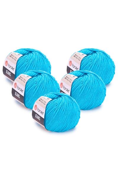 Yarnart Jeans 5-Piece Light Turquoise 33 Hand Knitting Yarn