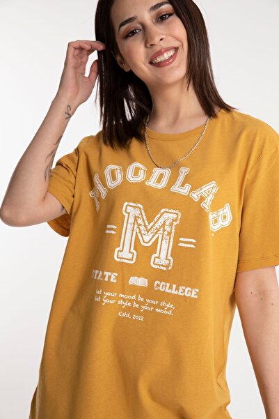 Mood Lab Tricou unisex cu mânecă scurtă cu imprimeu Moodlab
