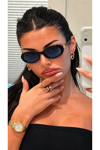 PİYESBOUTİQUE Niva Oval Sunglasses for Women, Uv Protection, Retro Vintage De...