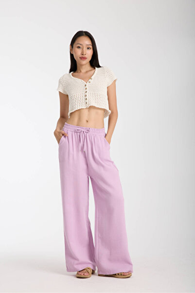 KAPHONE Women's Muslin Summer Palazzo Pants