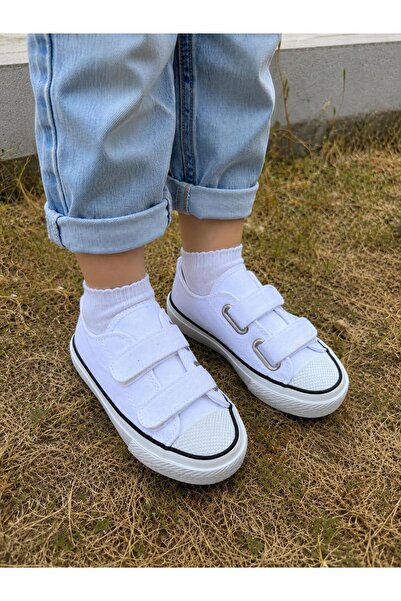 Scarpe Magiche Unisex White Thick Soled Velcro Sports Shoes