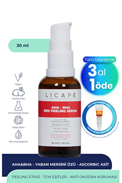 Licape Cilt Canlandırıcı %10 Aha - %2 Bha Red Peeling Serum