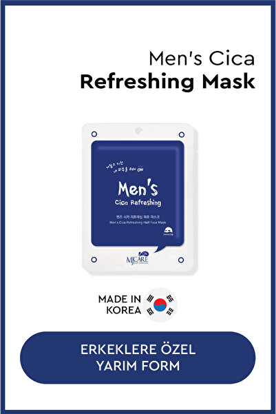Mjcare Men's Cica Refreshing Mask - Erkeklere Özel Canlandırıcı Yarım Yüz Mas...