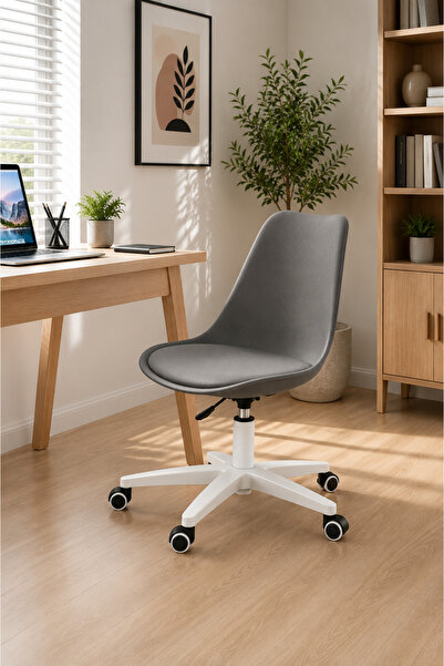 Taimi Ergonomic 360° Swivel Adjustable Height Office Chair, Padded, with whee...