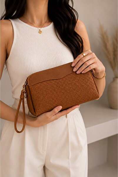 LikeMoon Women's Knitted Textured Zippered Hand and Shoulder Bag for Daily Use