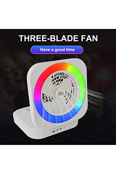 Generica 2-in-1 Portable Desk Fan with Bluetooth Speaker and Light - Recharge...