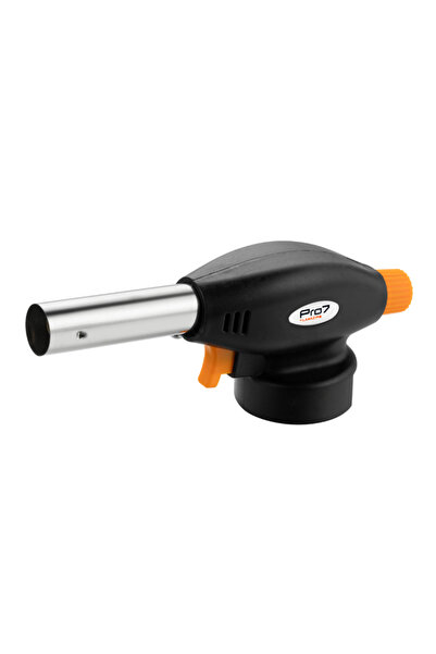 Lawazim Pro7 Flame Torch Wide Head Orange Black for Kitchen BBQ and DIY Heating
