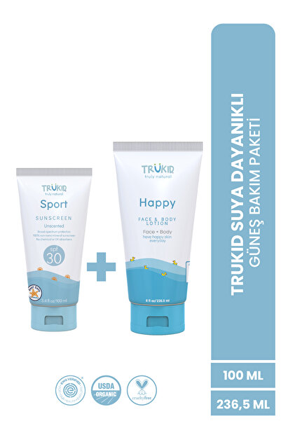 Trukid SPF 30 Suya Dayanıklı Mineral Güneş Kremi & Güneş Sonrası Losyon Seti