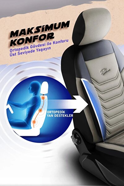 Panda Kılıf PANDA FLORİDA SERİSİ PİKE KUMAŞ OTO KOLTUK KILIFI - TAM SET