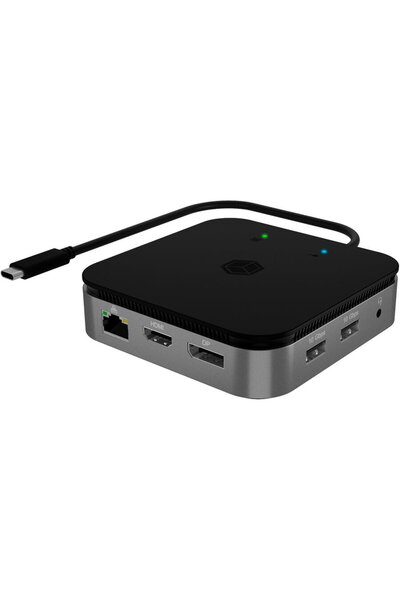 ICY BOX IB-DK408-C41, stație de andocare (antracit, USB-C, USB-A, HDMI, Displ...