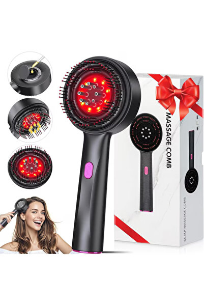 OEM Perie de păr electrică cu masaj scalp lumină LED 3 moduri aplicator ulei ...