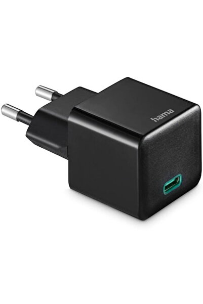 Hama Fast Charger, USB-C, PD/Qualcomm®, Mini-Charger, 20 W, black