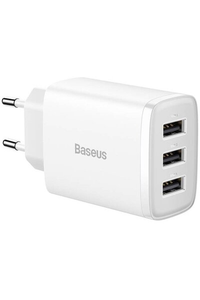 Baseus Priza 3xUSB, 17W - (CCXJ020102) - Alb