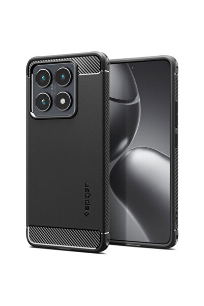 Spigen Калъф за Xiaomi 14t pro - твърд брониран - черен