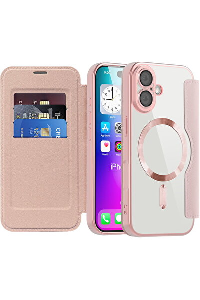 Techsuit Husă pentru iPhone 17 - SmartMag Book Case - Roz