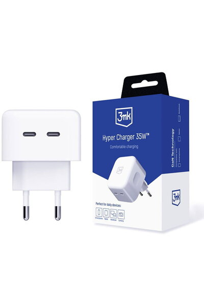 3MK Design compact 35W alb, cu 2 porturi USB-C