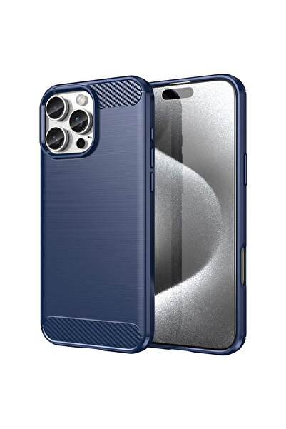 Techsuit Husă pentru iPhone 16 Pro Max - Silicon Carbon - Albastru