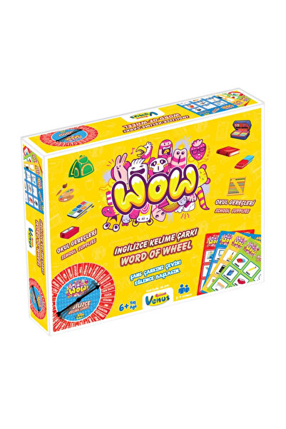 Wow English Word Wheel School Supplies - Educational English Tutorial Set - Kids Play Box