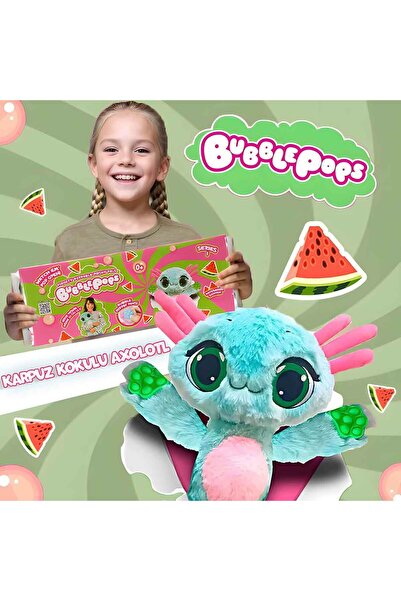 Bubble Pops Kokulu Peluş S1 - Karpuz Kokulu Axolotl