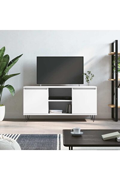 Concept Comodă TV, alb, 104x35x50 cm, lemn compozit