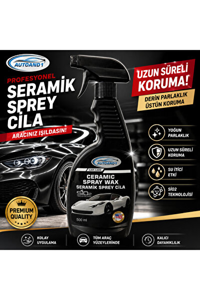AUTOAND1 Seramik Sprey Cila 500 ML SiO2 Teknolojili Hızlı Cila Boya Koruyucu ...