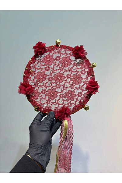 Nacargil Tekstil Dantel Motifli Nedime Tefi Kına,Düğün,Bride 1 Adet