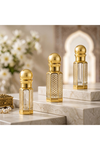 NUJET 3 قطع زجاجات كريستالية للعطور والزيوت العطرية 3 مل + 6 مل + 12 مل A181