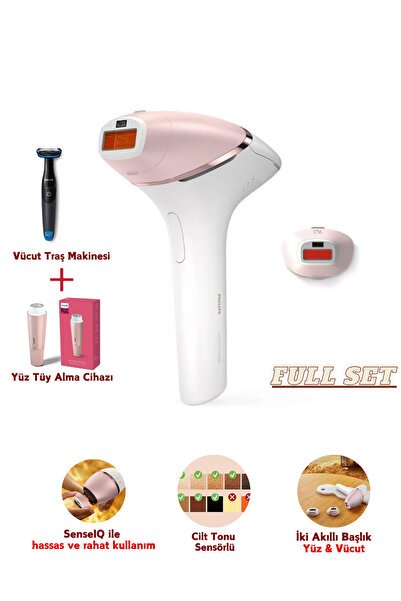 Philips Ağrısız Acısız Lazer Epilasyon Aleti, 2 Başlık ( Yüz,Vücut) Uzun Ömür...