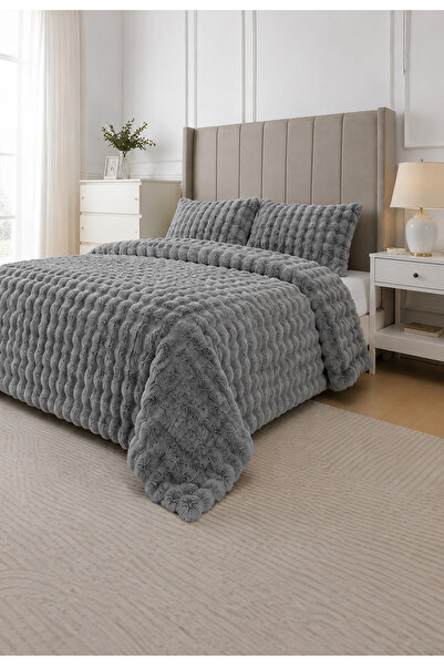 LALHOME Loria Plush Double Bedspread 220X240Cm Honeycomb Pattern Fiber Filled...
