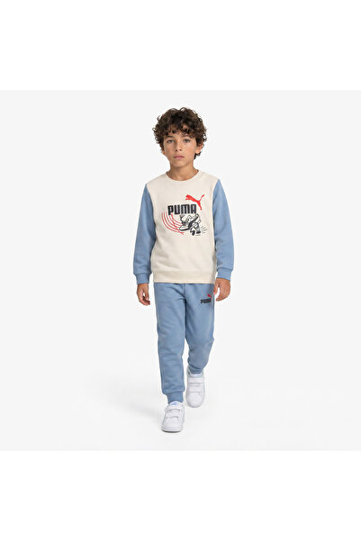 Puma مجموعة ملابس رياضية كريمية للأطفال من Minicats Little Runners