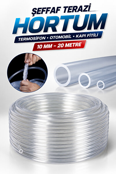 NZB 20 metre Şeffaf Terazi Hortumu Termosifon Otomobil Kapı Fitili 10 mm