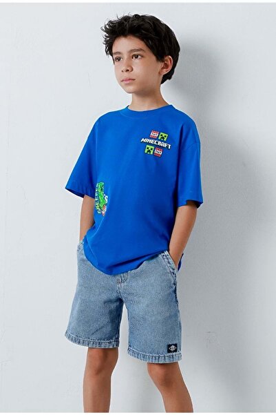 Mavi M6610495 Minecraft Baskılı Erkek Çocuk Tişört