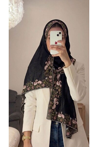Veil Designer طرحة تطريز ثلاثه اطراف القماش بوال ياباني طبقتين 190*55