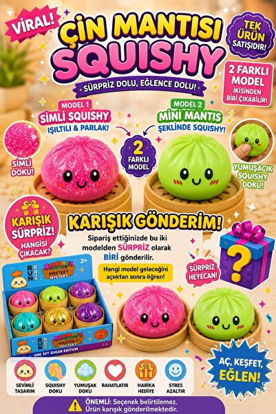 HEDİYEVİM Çin Mantısı Squishy sürpriz oyuncağını ve farklı renkli mantı