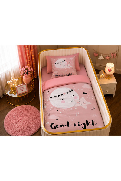 Fabeteks Good Night Moon Grandpa and Star Single Digital Baby Bedding Set