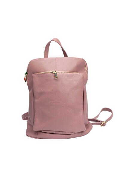 TORO NERO Rucsac roz pentru femei din piele naturală Duality