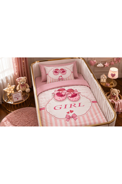 Fabeteks Girl Single Digital Baby Duvet Cover Set